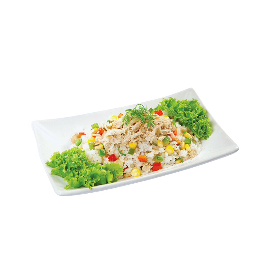 Cơm chiên gà xé cá mặn